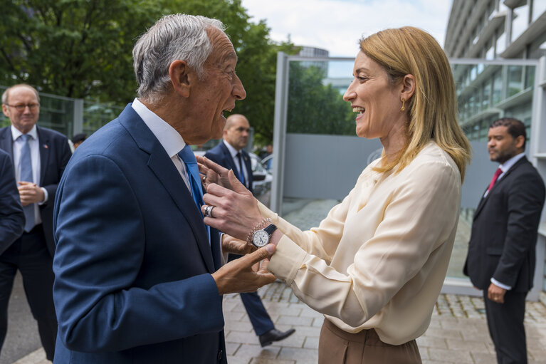 Zdjęcie 31: Roberta METSOLA, EP President meets with Marcelo Rebelo de Sousa, President of Portugal