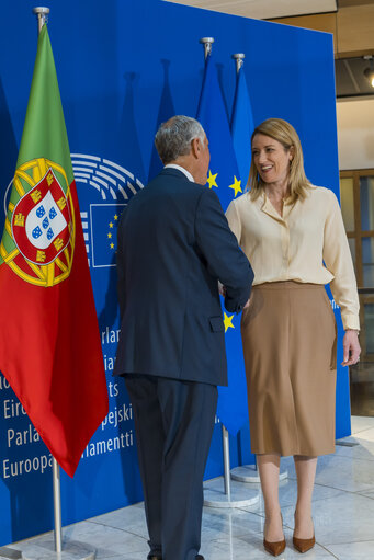 Zdjęcie 9: Roberta METSOLA, EP President meets with Marcelo Rebelo de Sousa, President of Portugal