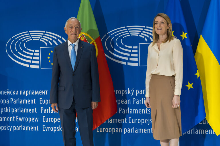 Fotó 16: Roberta METSOLA, EP President meets with Marcelo Rebelo de Sousa, President of Portugal