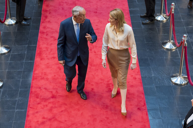 Fotó 3: Roberta METSOLA, EP President meets with Marcelo Rebelo de Sousa, President of Portugal