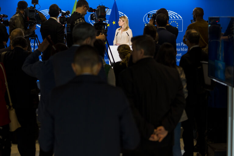 Nuotrauka 2: Roberta METSOLA, EP President meets with Marcelo Rebelo de Sousa, President of Portugal - Press Point