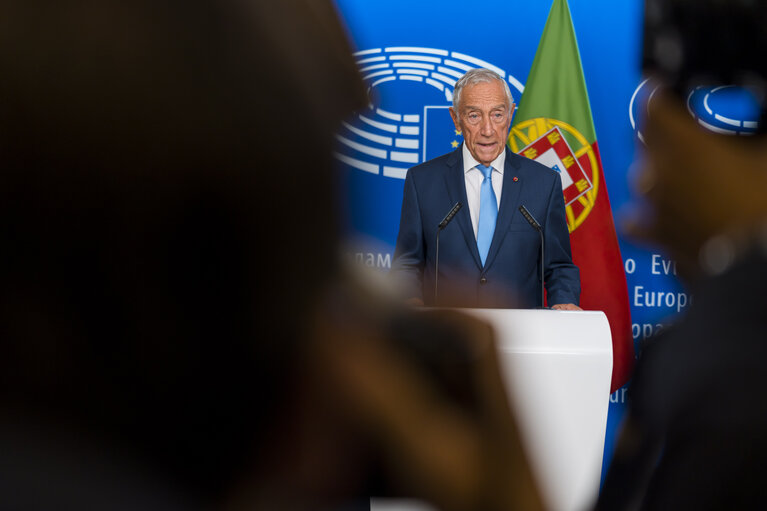 Nuotrauka 4: Roberta METSOLA, EP President meets with Marcelo Rebelo de Sousa, President of Portugal - Press Point