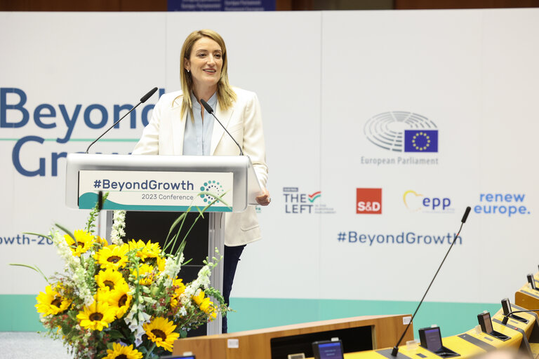 Zdjęcie 23: Beyond Growth 2023 Conference - Pathways towards Sustainable Prosperity in the EU - Opening plenary