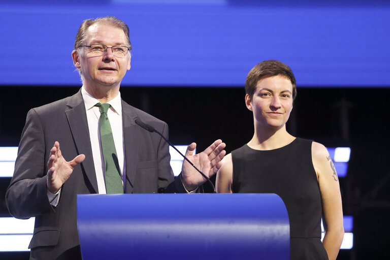 Fotografia 6: Elections 2019 - Election night: First reactions by European Parliament group leaders