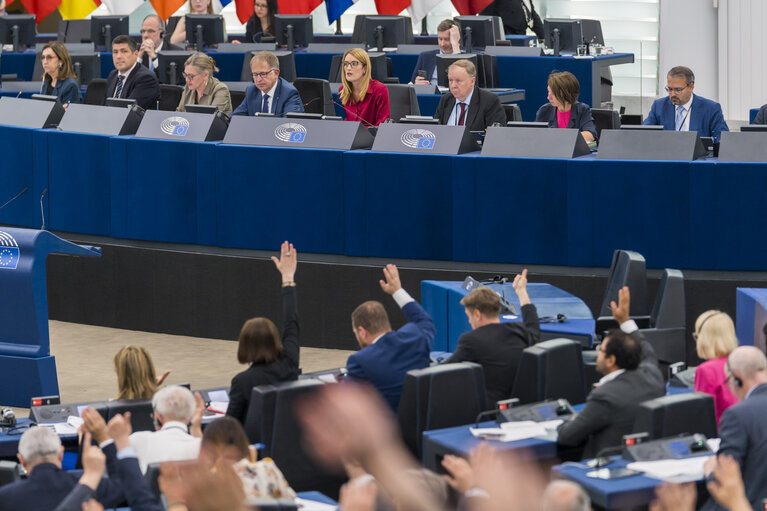 Photo 30 : EP Plenary session.- Voting session