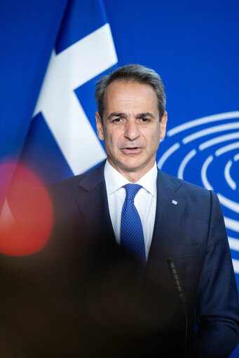 Photo 17: Roberta METSOLA, EP President meets with Kyriakos MITSOTAKIS, Greek Prime Minister