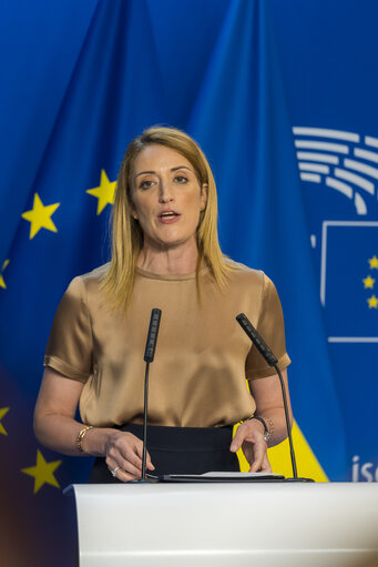 Zdjęcie 20: Roberta METSOLA, EP President meets with Kyriakos MITSOTAKIS, Greek Prime Minister