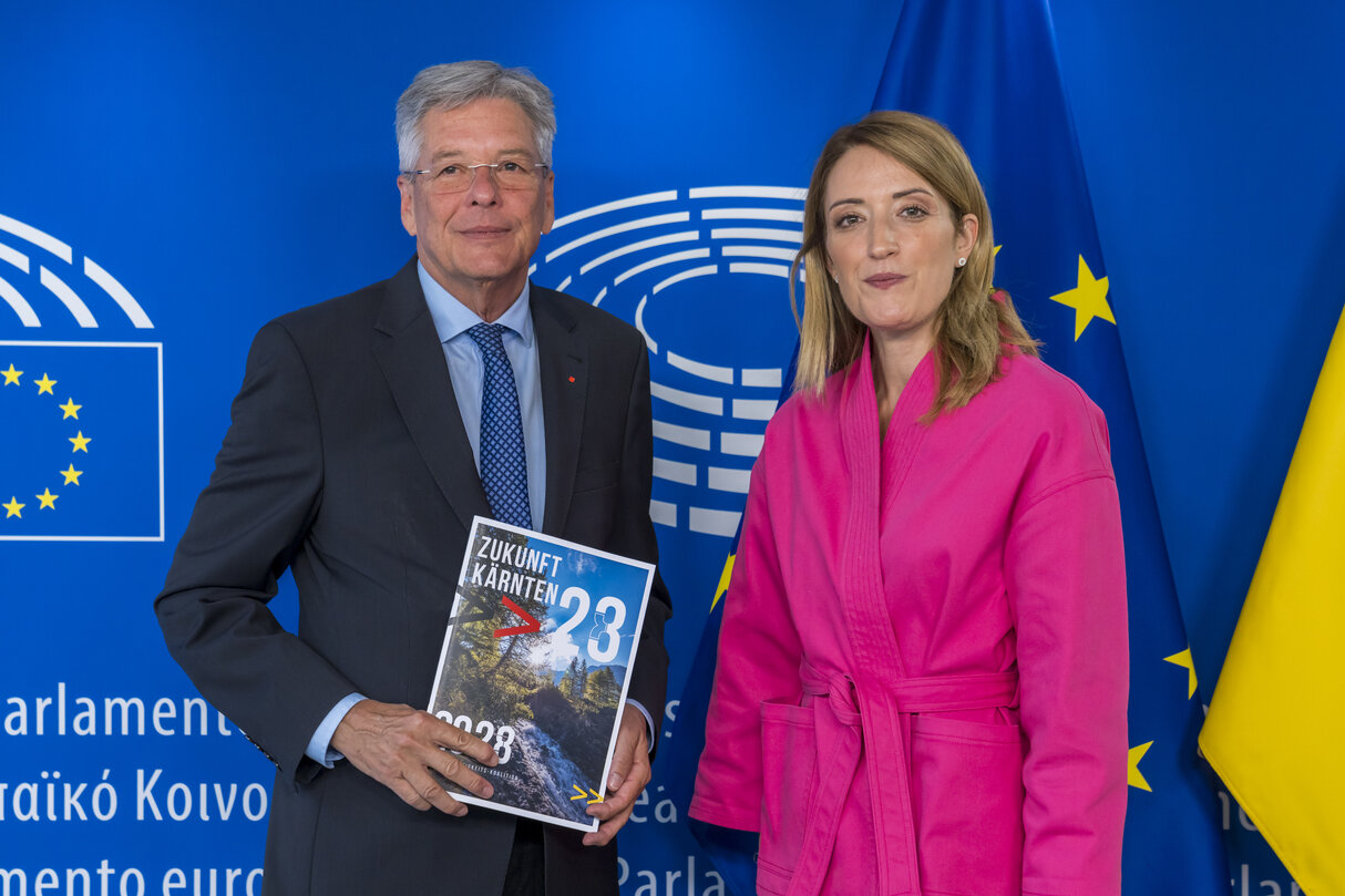 Roberta METSOLA, EP President meets with Peter KAISER, Governor of Corinthia