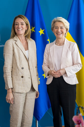 Roberta METSOLA, EP President meets with Ursula Von der LEYEN, EC President