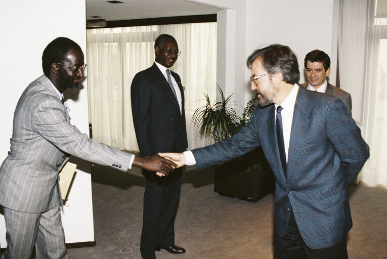 Fotagrafa 4: Enrique BARON CRESPO EP President meets with the ambassador of Senegal Falilou KANE