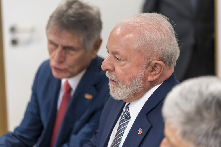 EU-CELAC Summit - Roberta METSOLA, EP President meets with Luiz Inácio LULA da SILVA, President of Brazil