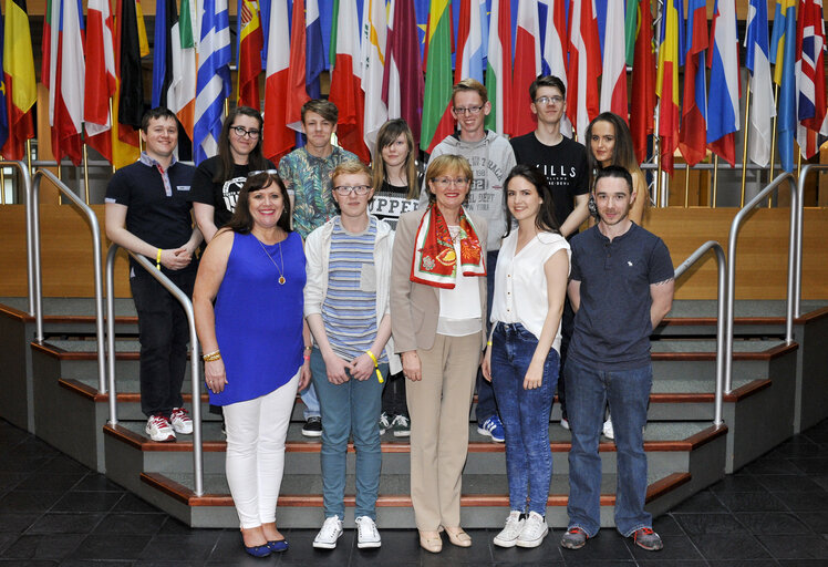Photo 1: Group picture with Mrs Mc GUINNESS