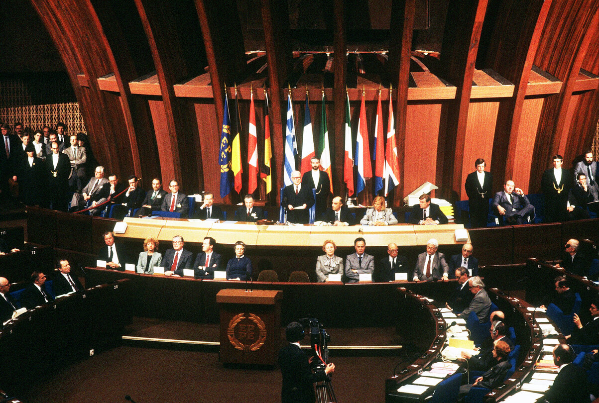 EP President Pierre PFLIMLIN during plenary session in Strasbourg.