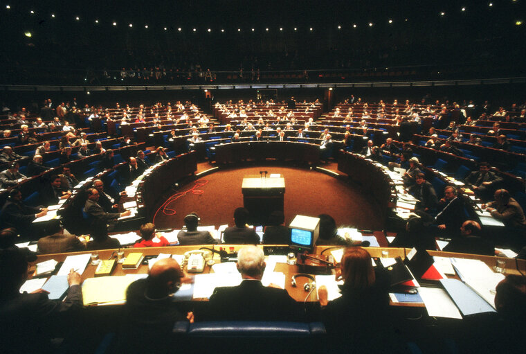 EP President Pierre PFLIMLIN during plenary session in Strasbourg.