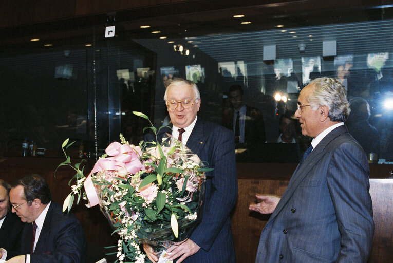 Fotografi 8: EPP group meeting in Brussels - Designation of Egon KLEPSCH as the party's candidate for the next presidency of the EP