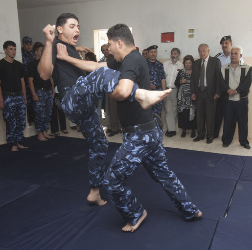 Photo 9: EP members visit a Palestinian police training base in the West Bank city of Nablus