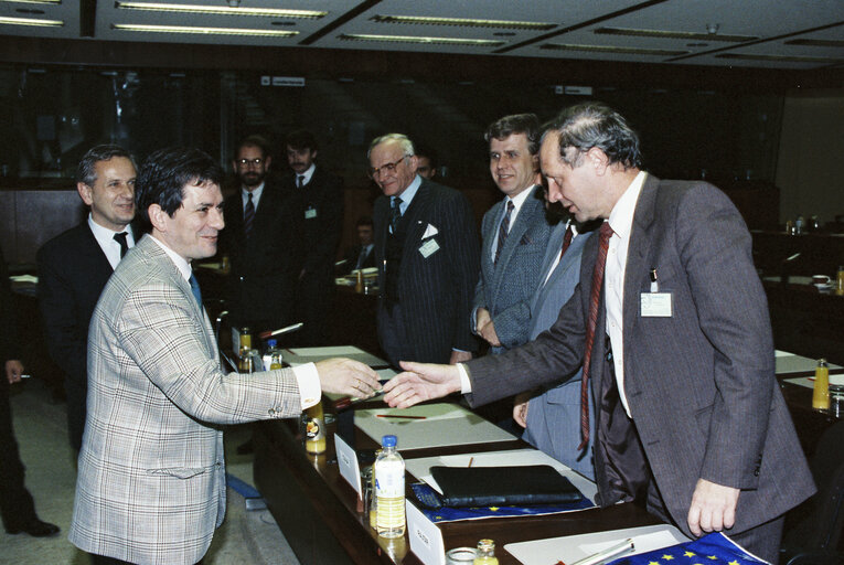 Photo 2 : Enrique BARON CRESPO EP President meets with a delegation from Poland in Brussels