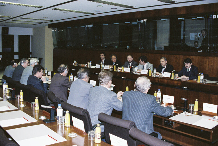 Fotografija 9: Enrique BARON CRESPO EP President meets with a delegation from Poland in Brussels