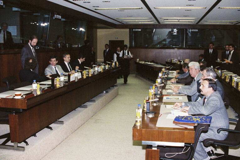 Fotografija 12: Enrique BARON CRESPO EP President meets with a delegation from Poland in Brussels