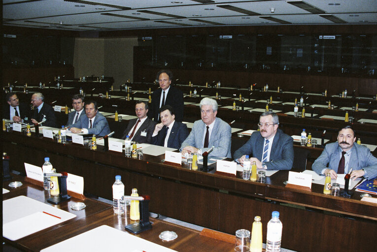 Fotografija 13: Enrique BARON CRESPO EP President meets with a delegation from Poland in Brussels