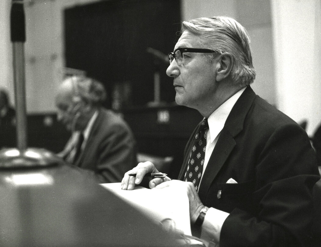 Lucien HARMEGNIES during a plenary session in Strasbourg, June, 4-7, 1973.