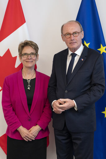 Othmar KARAS meets with the speaker of the Canadian Senate, Ms Raymonde GAGNE