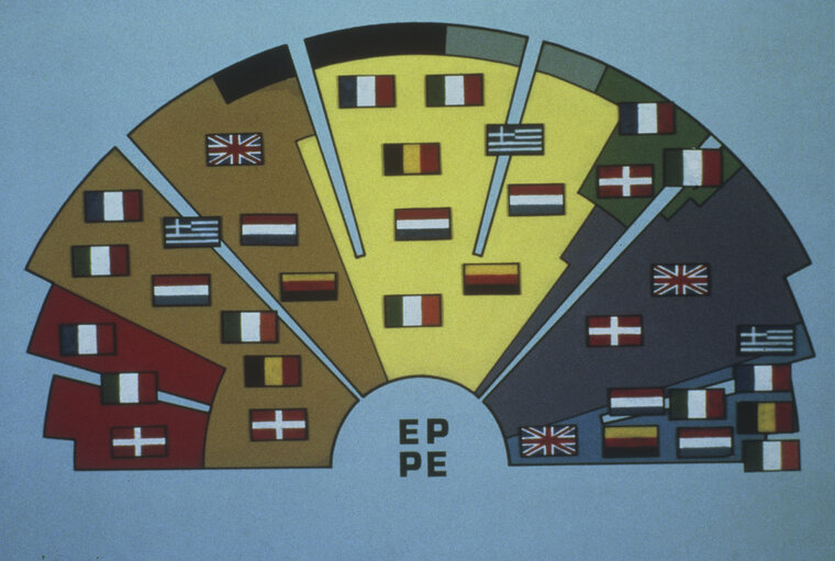 Fotografija 47: Political repartition inside the plenary (Hemicycle) - graphical vieuw