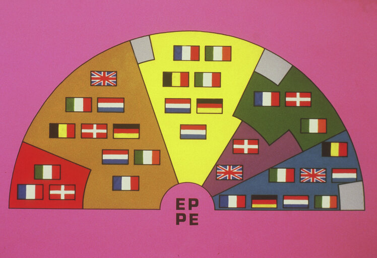 Fotografija 50: Political repartition inside the plenary (Hemicycle) - graphical vieuw