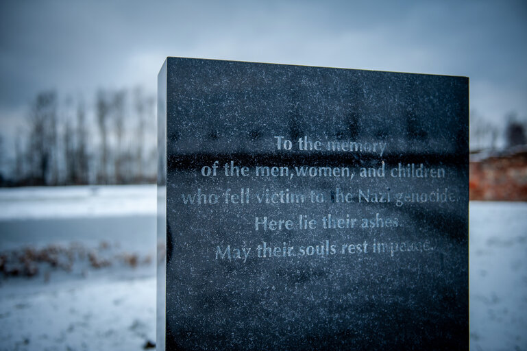 Photo 20 : Illustrative photo of the Auschwitz-Birkenau Memorial and Museum, a former German Nazi concentration and extermination camp, in Poland on January 18, 2022.