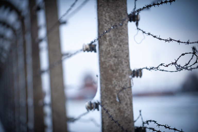 Photo 44 : Illustrative photo of the Auschwitz-Birkenau Memorial and Museum, a former German Nazi concentration and extermination camp, in Poland on January 18, 2022.