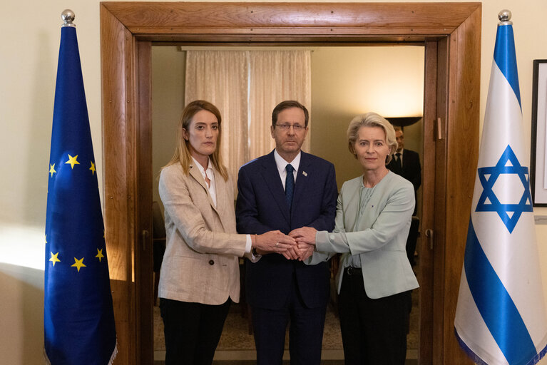 Official visit by Roberta METSOLA, EP President to Israel: Meeting with Isaac HERZOG, President of Israel