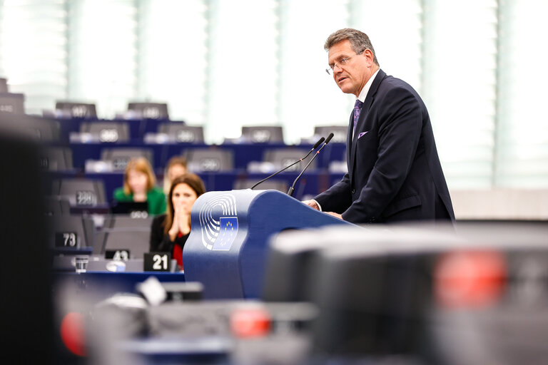 Fotografia 31: EP Plenary session - Council and Commission statements - Preparation of the European Council meeting of 26-27 October 2023