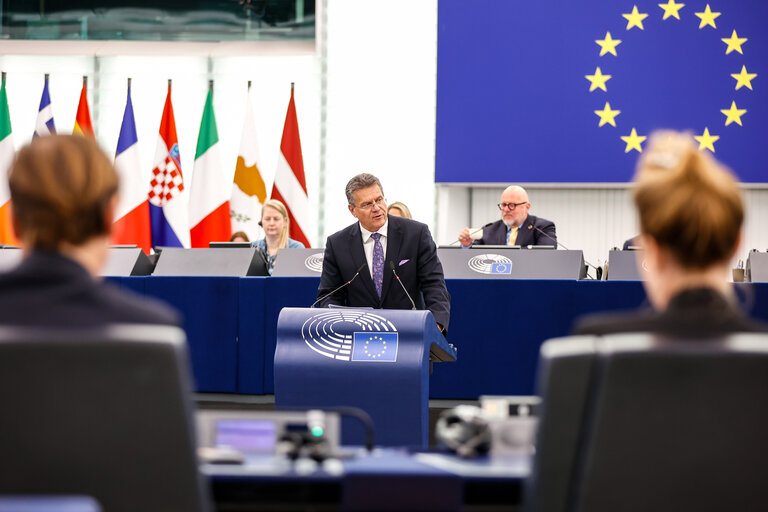 Photo 30 : EP Plenary session - Council and Commission statements - Preparation of the European Council meeting of 26-27 October 2023