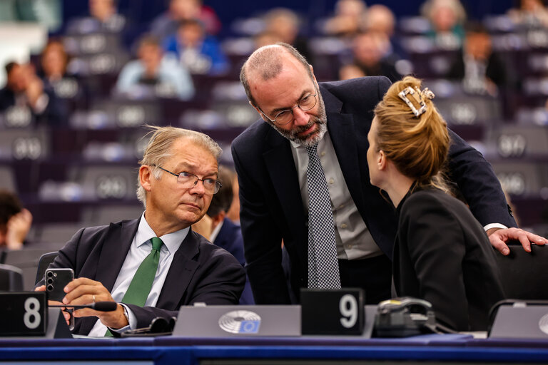 Photo 3 : EP Plenary session - Council and Commission statements - Preparation of the European Council meeting of 26-27 October 2023