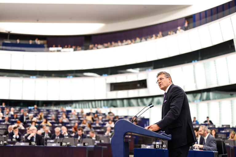 Photo 5 : EP Plenary session - Council and Commission statements - Preparation of the European Council meeting of 26-27 October 2023