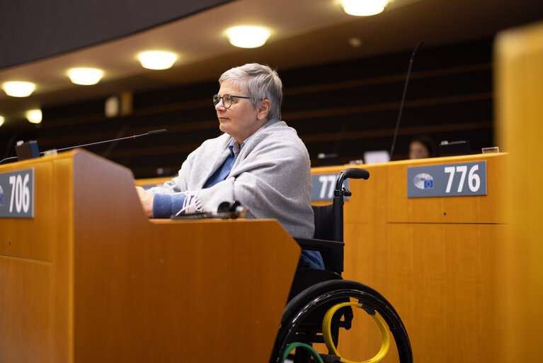 Janina OCHOJSKA in the EP in Brussels