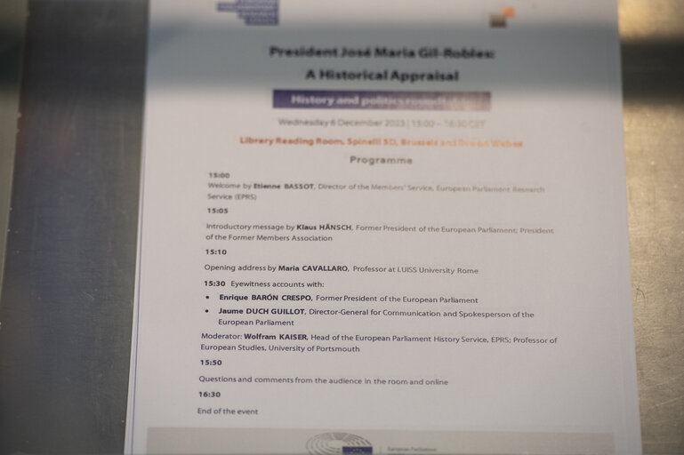 EPRS History and politics roundtable : President Jose Maria Gil-Robles: A Historical Appraisal