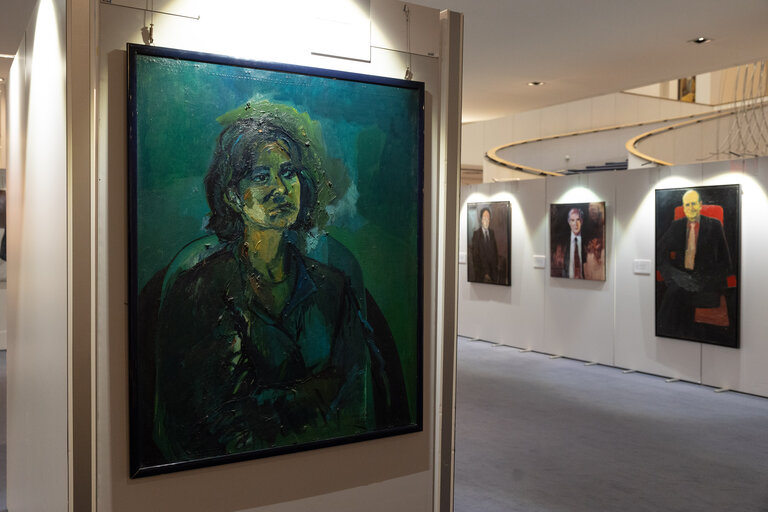 Portraits of politicians past and present exhibition