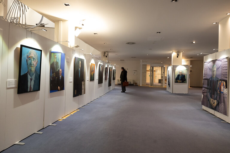 Portraits of politicians past and present exhibition