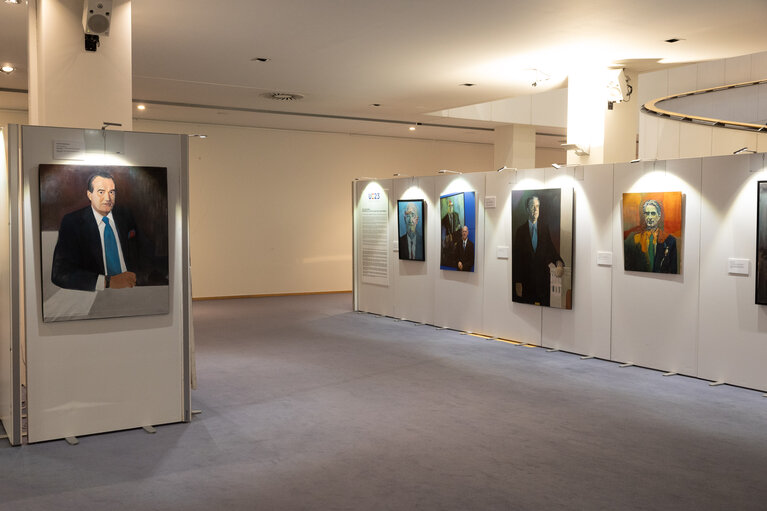 Portraits of politicians past and present exhibition