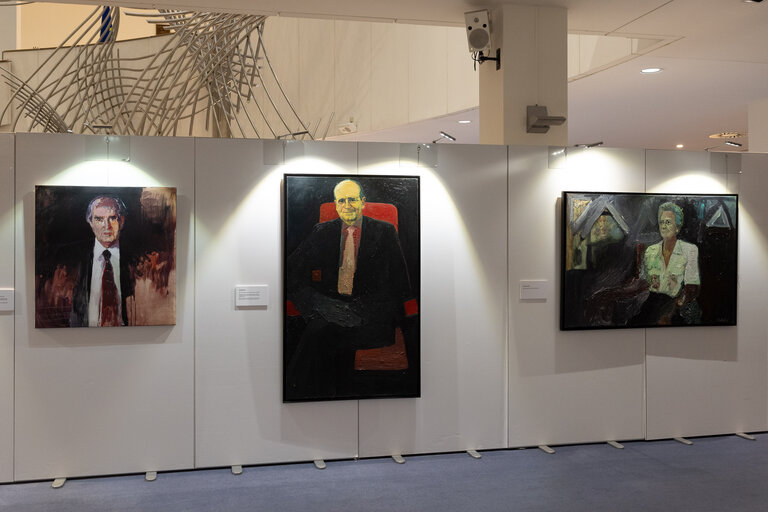 Portraits of politicians past and present exhibition