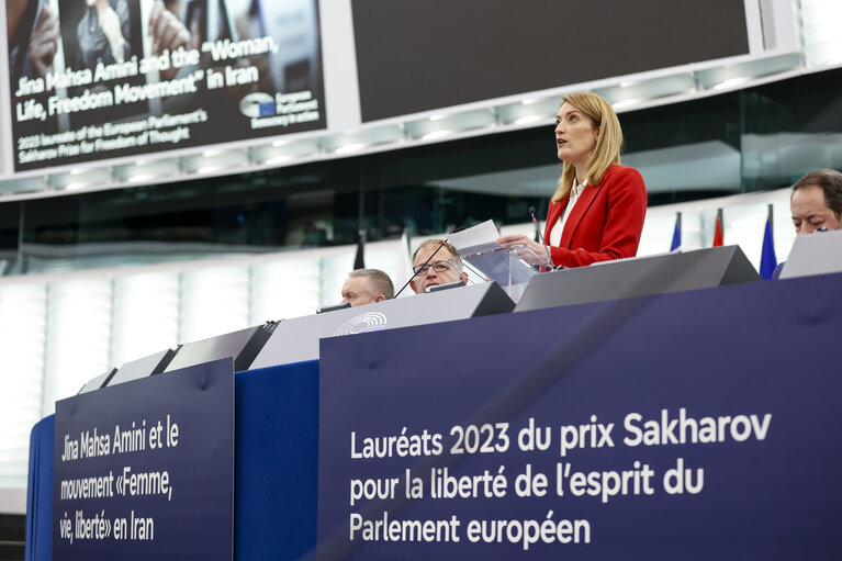 Foto 38: EP Plenary session - Award of the Sakharov Prize 2023