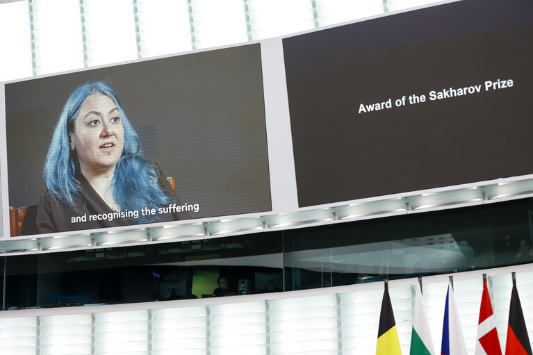 Foto 45: EP Plenary session - Award of the Sakharov Prize 2023