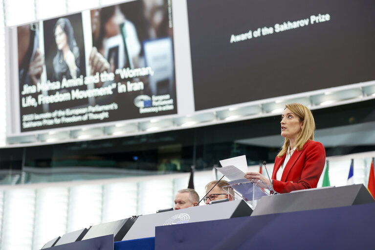 Foto 37: EP Plenary session - Award of the Sakharov Prize 2023