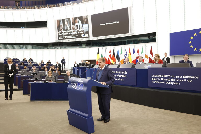 Foto 30: EP Plenary session - Award of the Sakharov Prize 2023