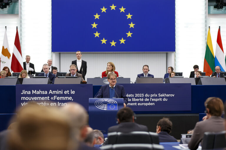 Foto 22: EP Plenary session - Award of the Sakharov Prize 2023