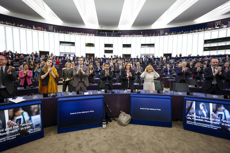 Foto 3: EP Plenary session - Award of the Sakharov Prize 2023