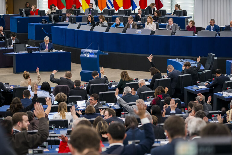 Foto 20: EP Plenary session.- Voting session