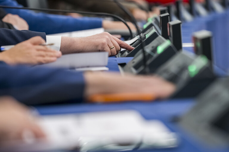 Fotogrāfija 22: EP Plenary session.- Voting session