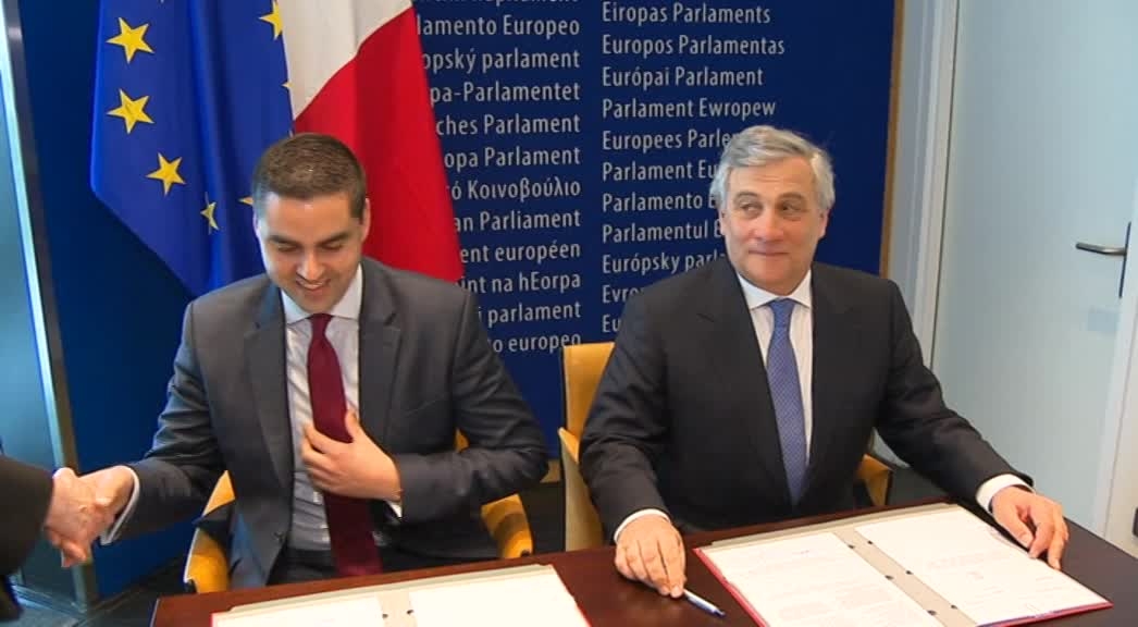 Lex signing ceremony in the presence of Antonio TAJANI, EP President and Ian BORG, Maltese Presidency